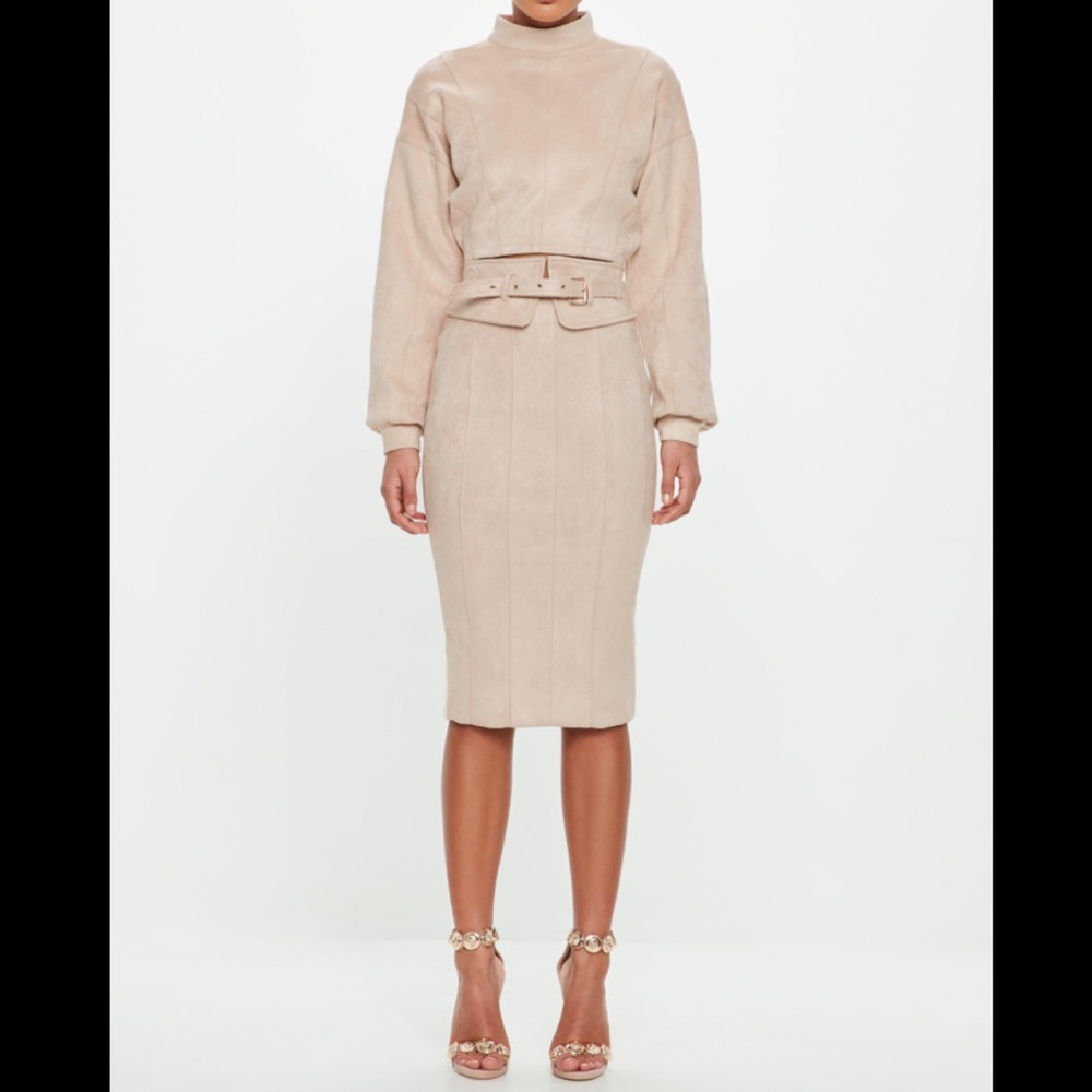 Peace & Love Belted Skirt Set